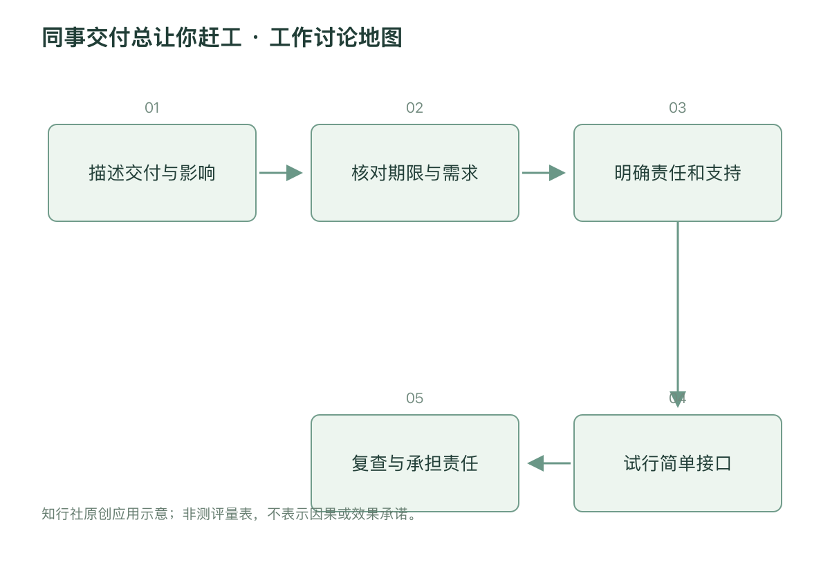 同事交付总让你赶工 · 工作讨论地图