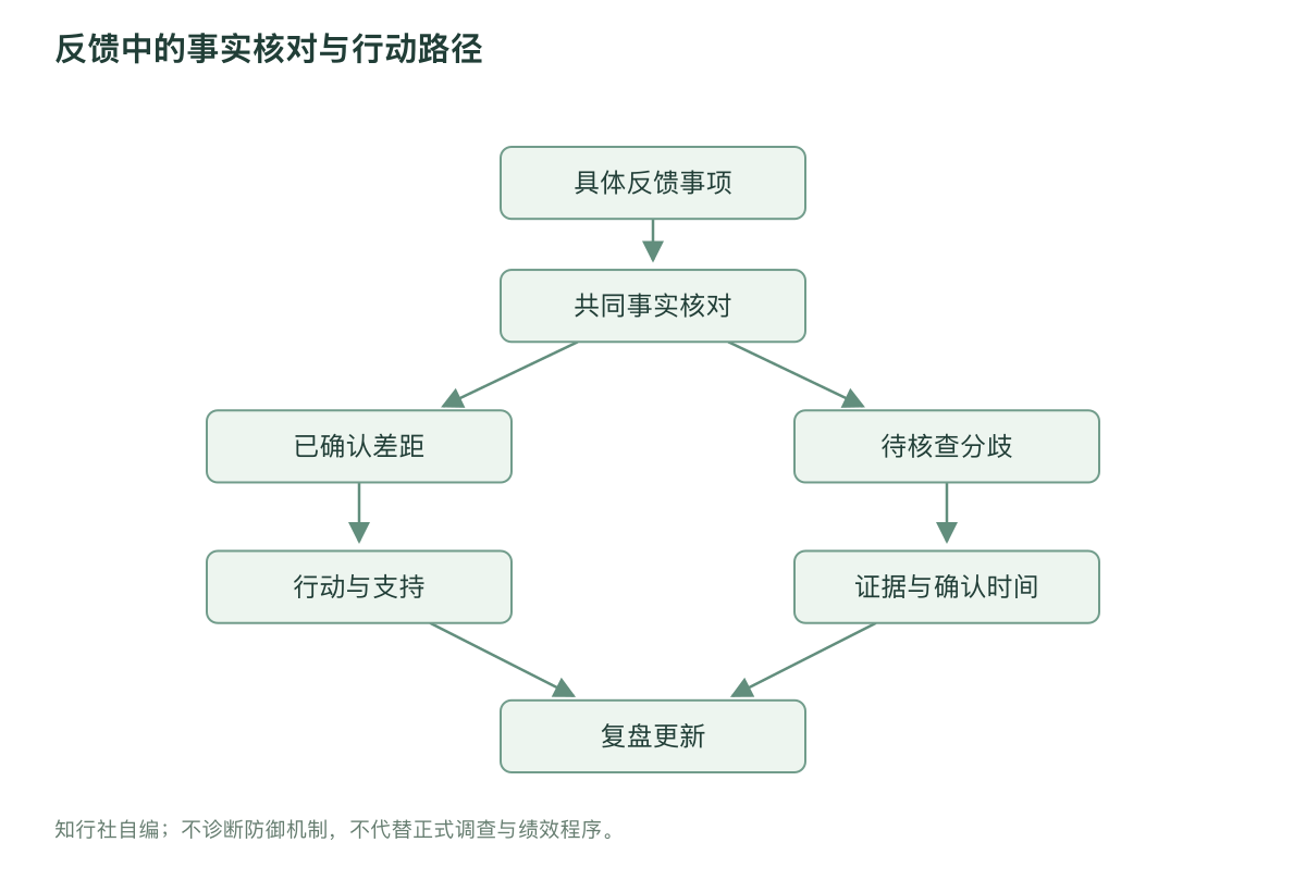 反馈中的事实核对与行动路径