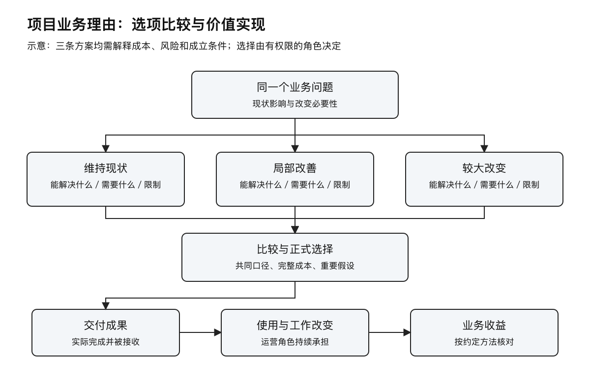 业务理由的选项与价值链