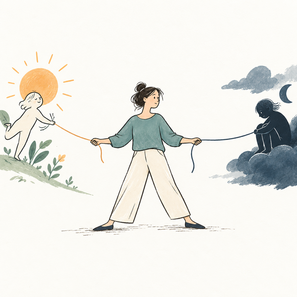 已经走到高处，却不知道还想要什么 · 主题插画