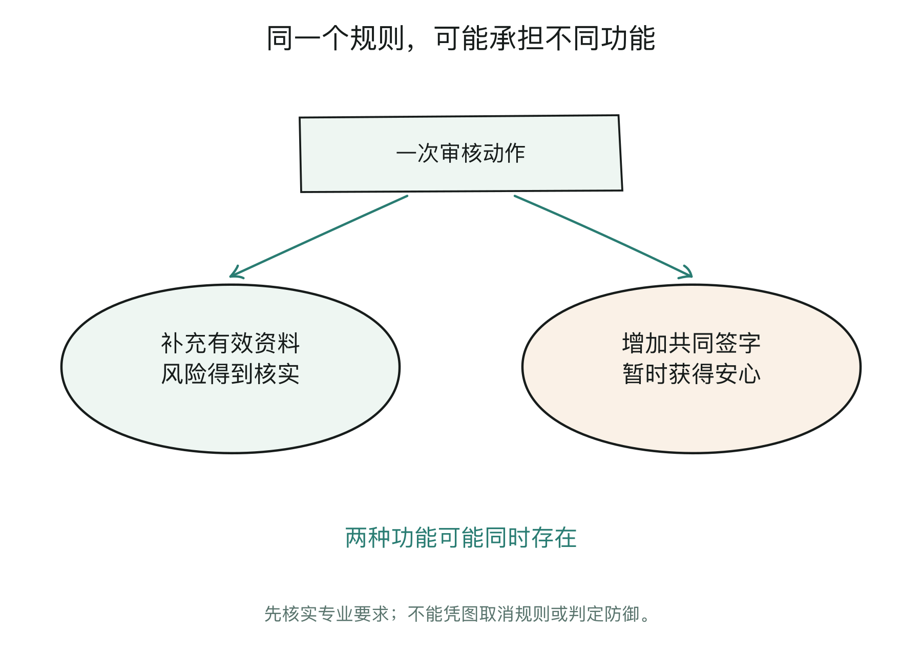 审核的两种可能功能