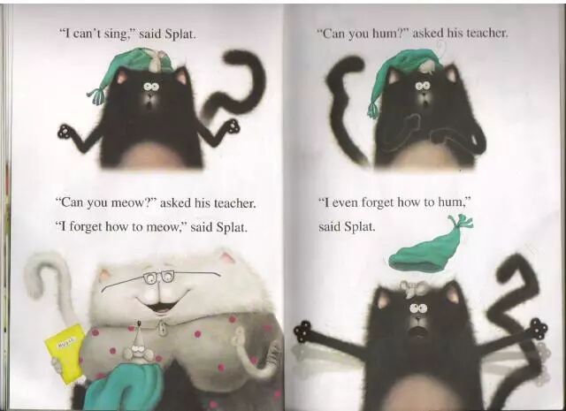 深度拆解英文绘本《Splat the Cat》，和孩子“一起长大”（原文插图）