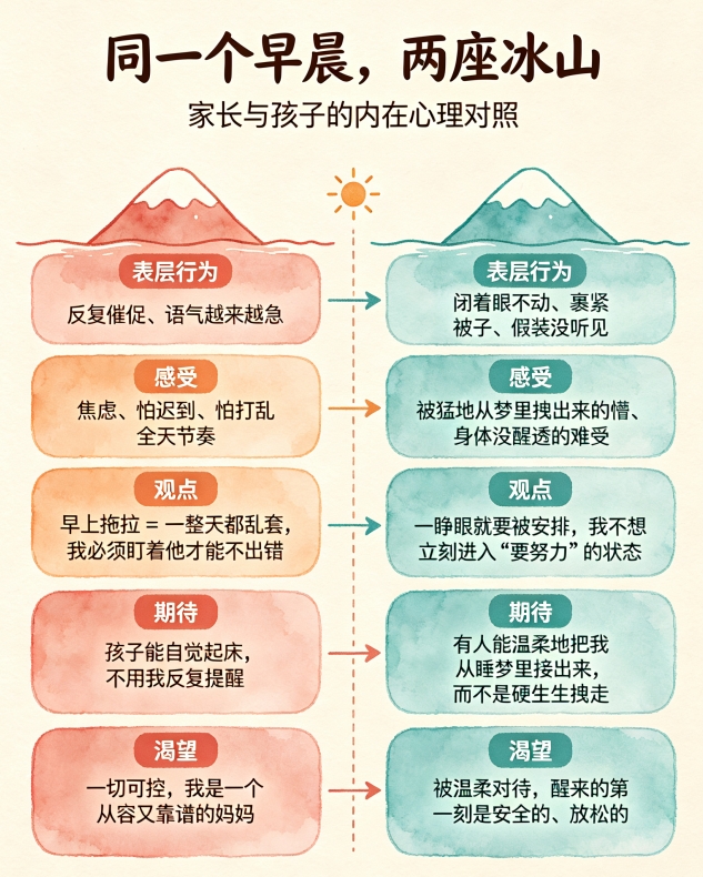 用教练式对话,把“叫娃起床”从亲子战场变成晨间小确幸(原文插图)