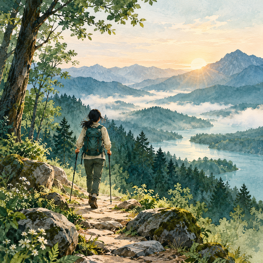 带上登山杖走进山林：职业空窗中的自我探索
