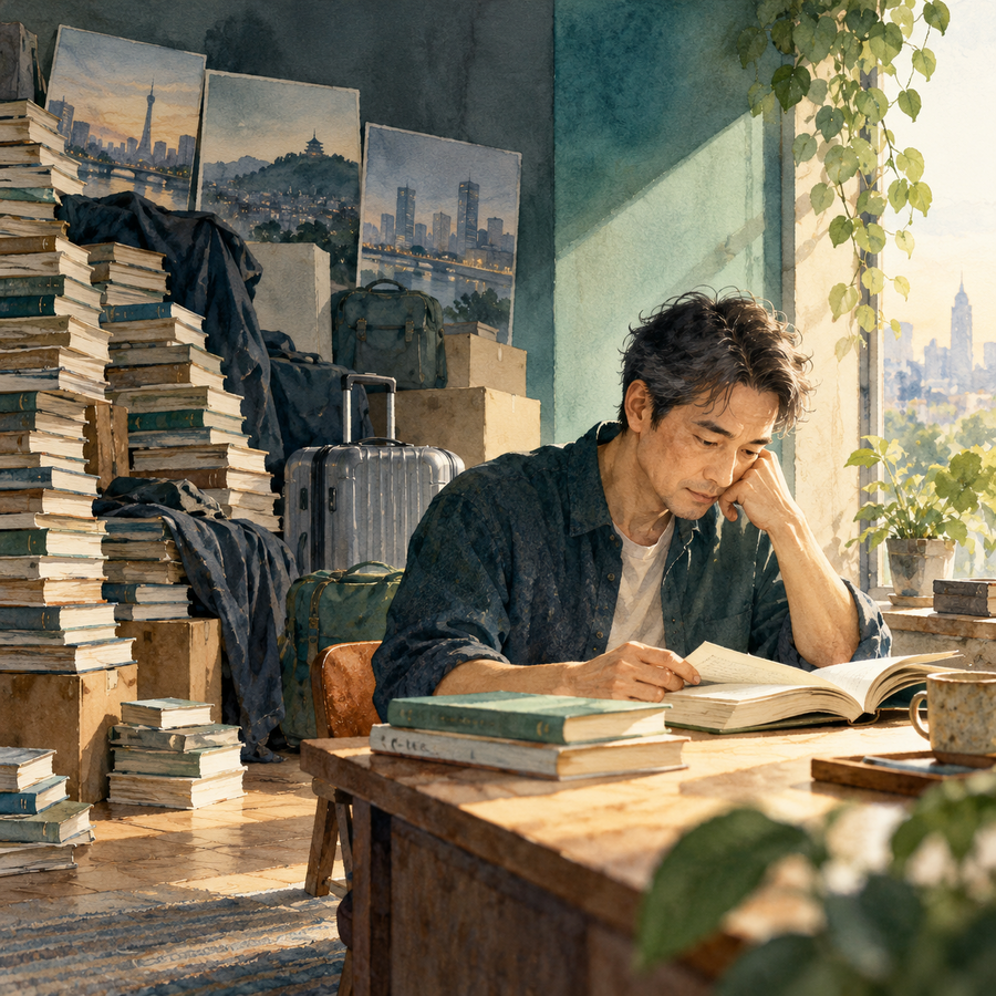 我收藏了127本书，却三年没点开一本——直到承认自己在骗自己